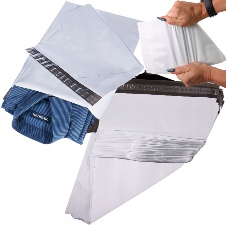 Wobell fóliás borítékok, 50 db-os készlet, 350x530 mm, fehér, 11 mikron