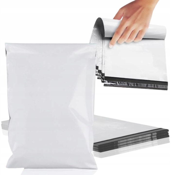 Plicuri curier, Wobell, set 50 buc, 250x350mm, alb