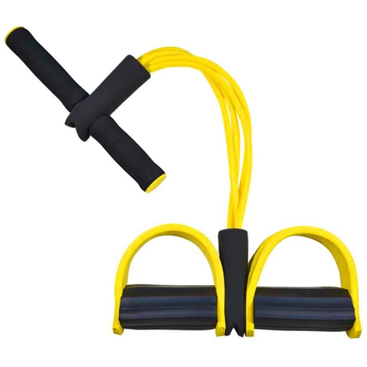 Banda elastica fitness, antrenament rezistenta, galben, 28x15x7cm