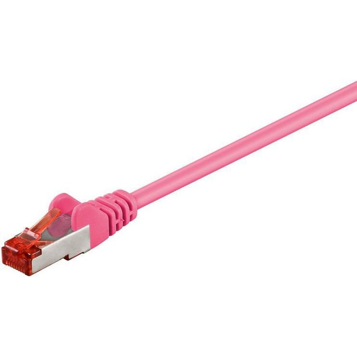 S/FTP CAT6 kábel, MicroConnect, 5m, rózsaszín, LSZH, PiMF