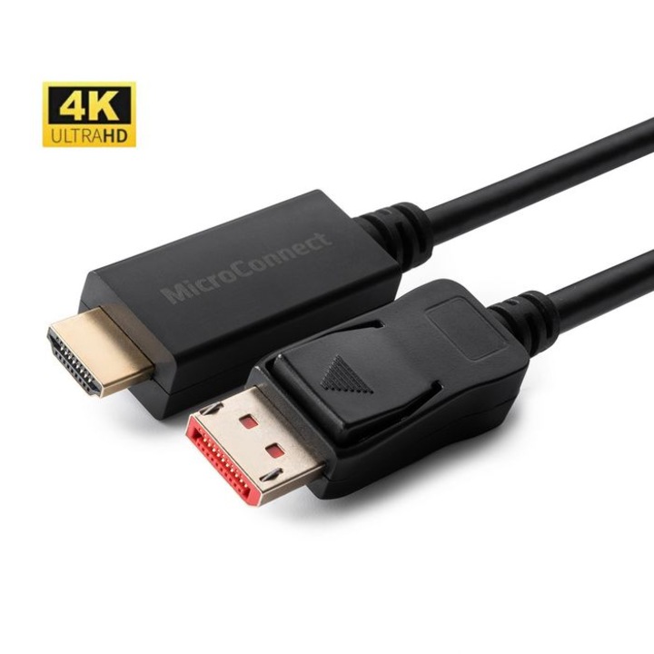 MicroConnect DisplayPort 1.2 - HDMI kábel, 4K, 2m