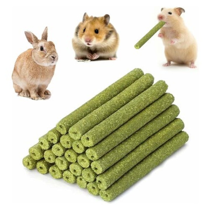 Jucarii de mestecat pentru rozatoare, 30 de betisoare de fan natural