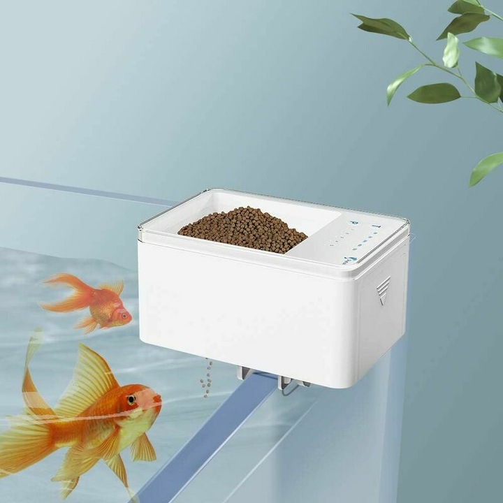 Hranitor automat peste Herusi 70ml alb 7.5x5.6x11cm