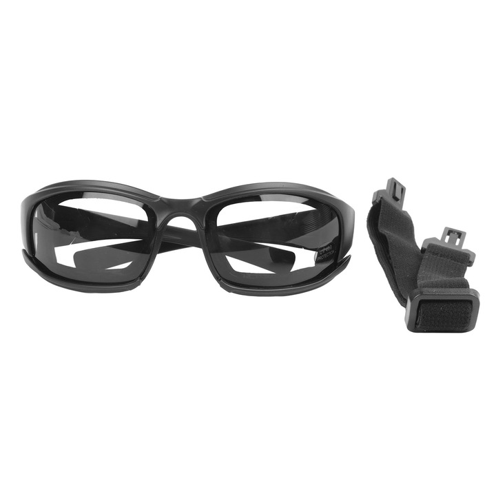 Ochelari ciclism HERUSI gri ergonomici rezistenti vant praf 16.5x14x4cm