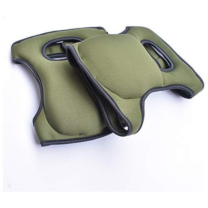 Térdelőpárna habszivacsból, 23x46 cm, zöld, lila, kertészkedéshez