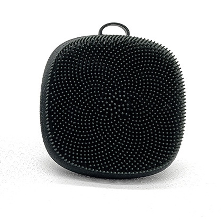 Силиконова ексфолираща четка, ръчна ексфолираща четка за почистване на лице, нежна четка за ексфолиране на лице, черна