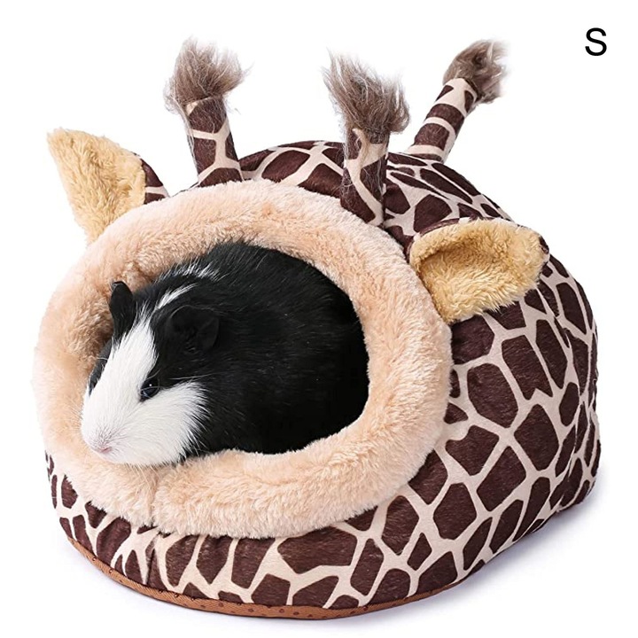 Fészek kis állatoknak, zsiráf alakú, barna, S