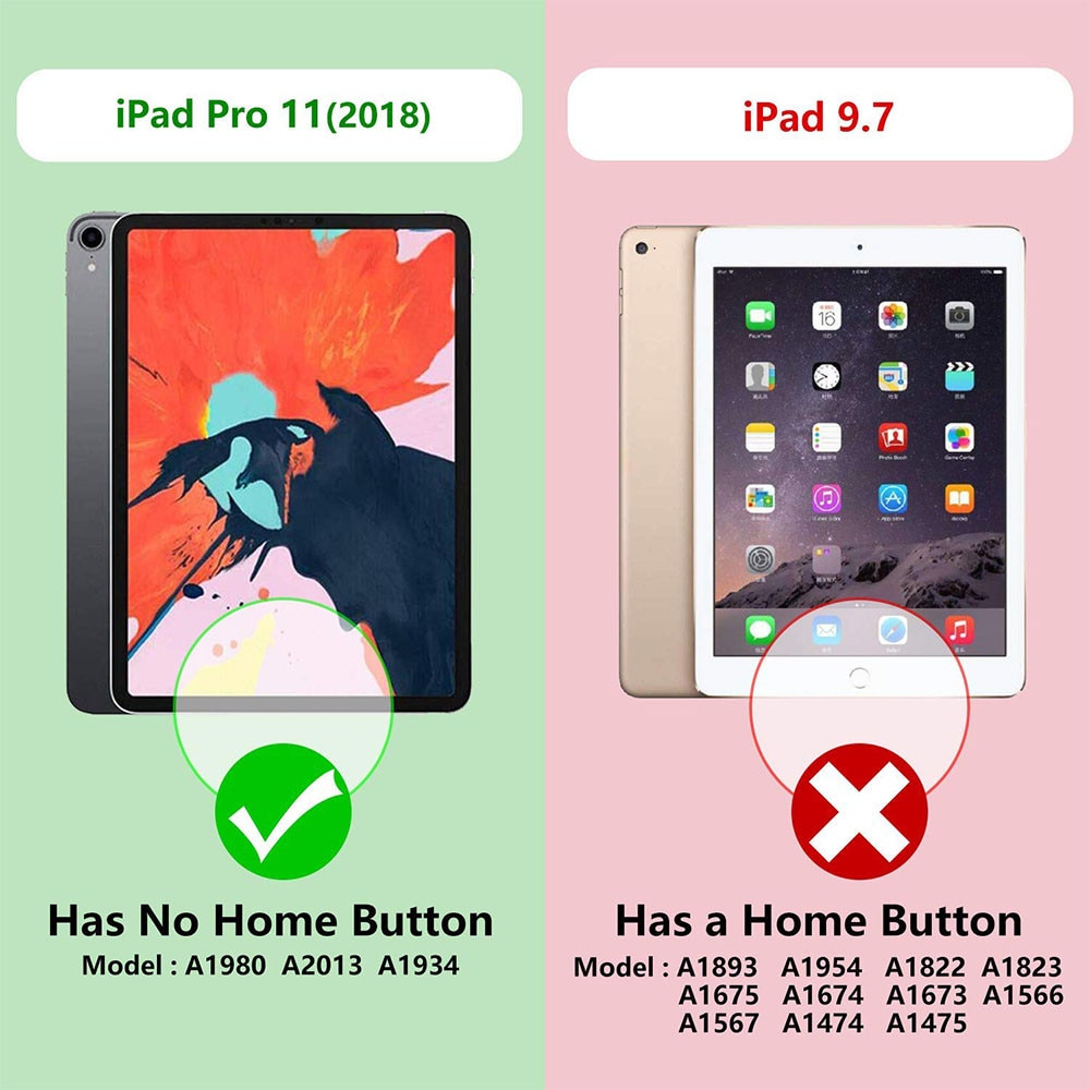Husa pentru iPad Pro 11, atasament magnetic convenabil care accepta pereche de creion Apple si husa de incarcare cu trei orificii, husa inteligenta Auto Sleep/Wake pentru iPad Pro 11 inch