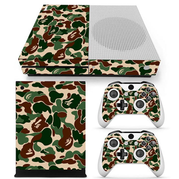 Dekoratív öntapadós matrica Xbox ONE Slim konzolokhoz, elegáns dizájn, vinil anyag, többszínű