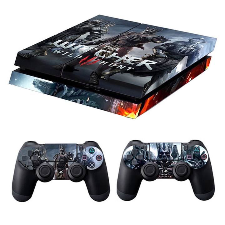 Dekoratív matricák PS4 játékkonzolhoz, Witcher 3 modell, többszínű