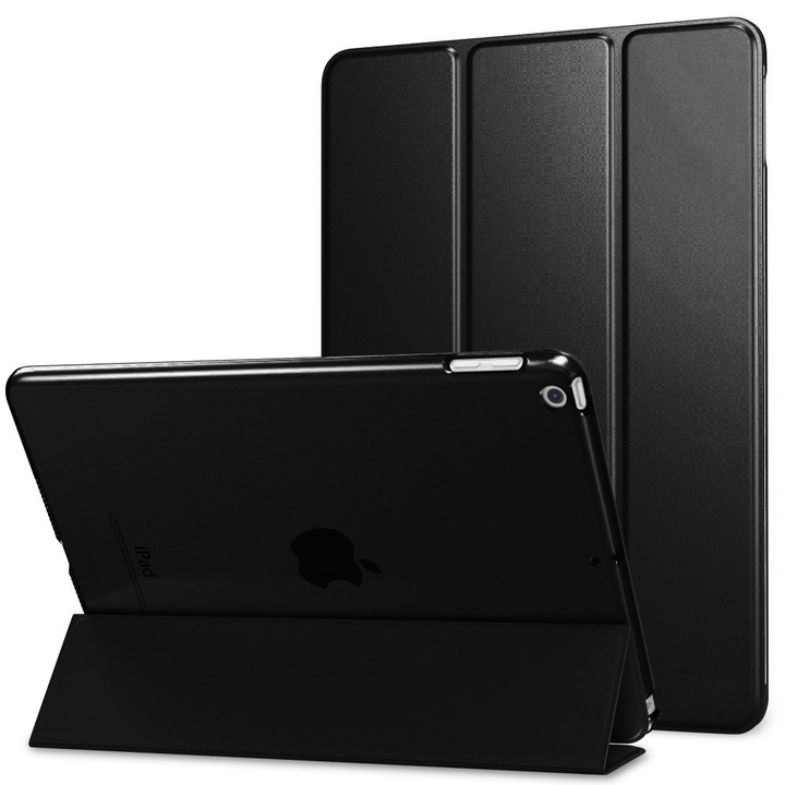 Tabletok tok, PU bőr, fekete, 7.9 inch, ultravékony, beépített állvány