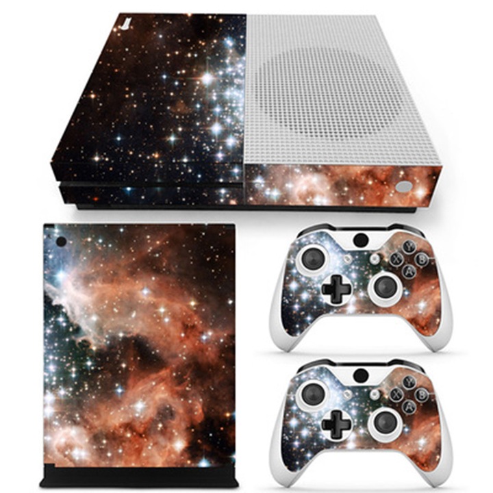 Dekoratív öntapadós matrica Xbox ONE Slim konzolokhoz, elegáns dizájn, vinil anyag, többszínű