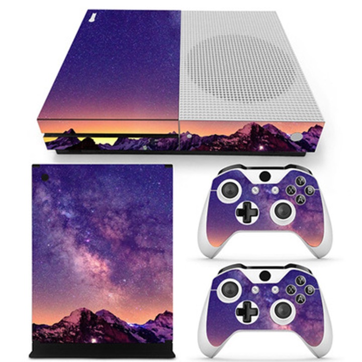 Dekoratív öntapadós matrica Xbox ONE Slim konzolokhoz, elegáns dizájn, vinil anyag, többszínű