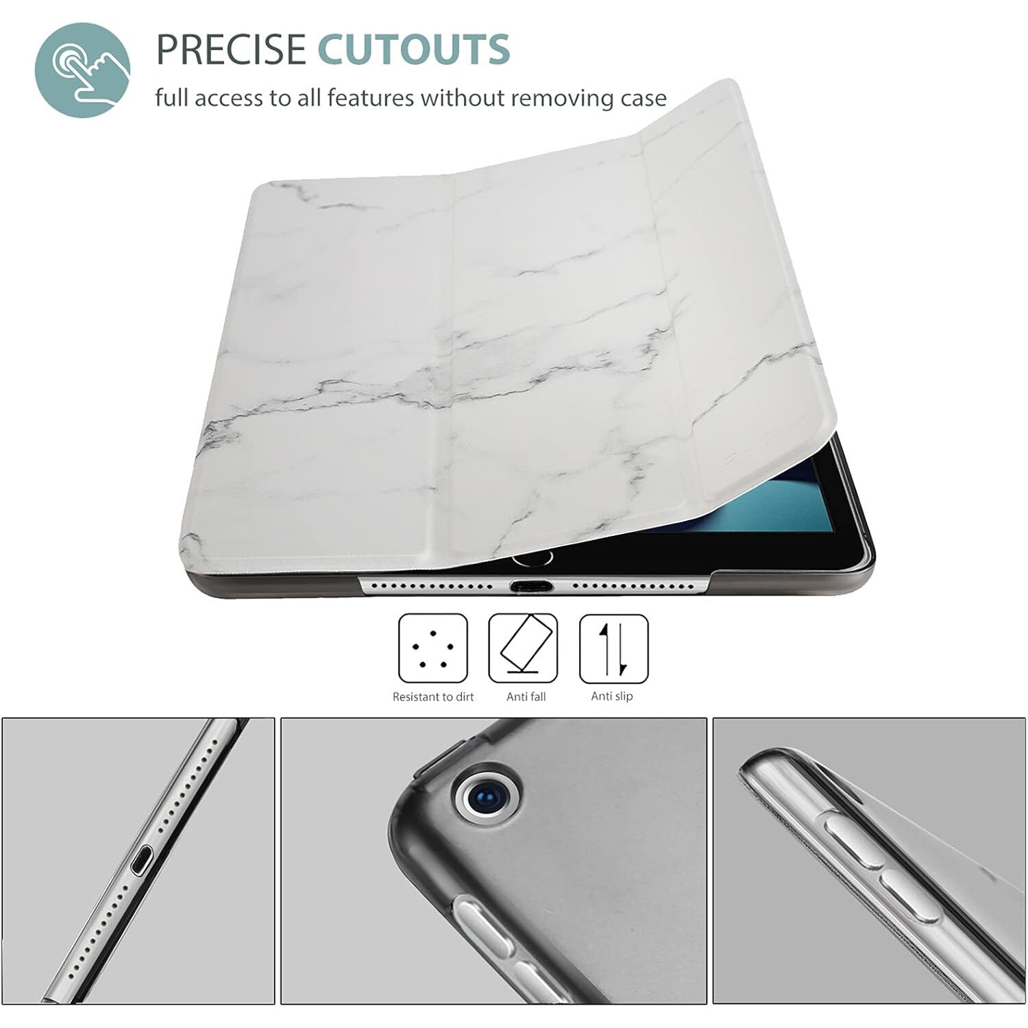 Husa protectoare HERUSI, pentru iPad 10.2 inch 2019-2021, transparenta, subtire