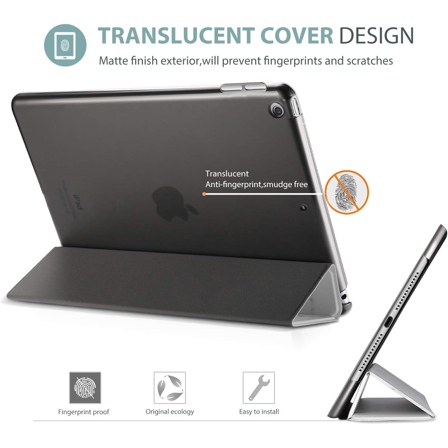 Husa protectoare HERUSI, pentru iPad 10.2 inch 2019-2021, transparenta, subtire