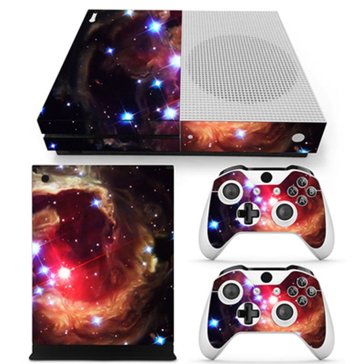 Dekoratív öntapadós matrica Xbox ONE Slim konzolokhoz, elegáns dizájn, vinil anyag, többszínű