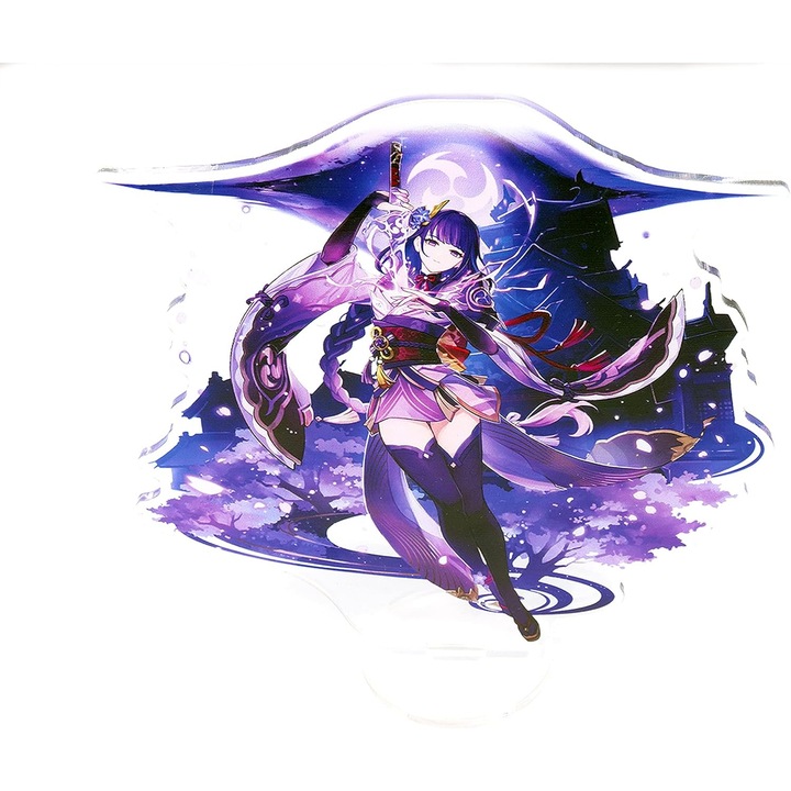 Figura acrilica Genshin Impact Baal, 3.9"x5.9", decorare masa