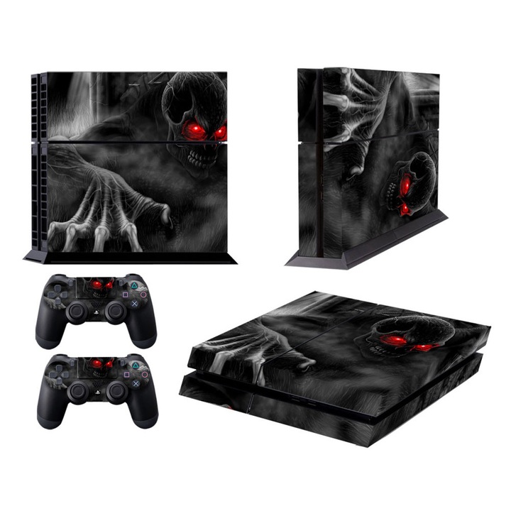 Öntapadós dekormatrica PS4 tokhoz, elegáns dizájn, többszínű, komplett készlet