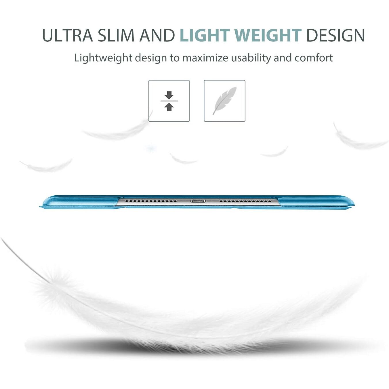Husa iPad 10.2 Husa pentru iPad a 9-a generatie 2021/ iPad a 8-a generatie 2020/ iPad a 7-a generatie 2019 Husa, suport subtire, carcasa tare din spate, husa de protectie inteligenta pentru iPad 10,2 inchi