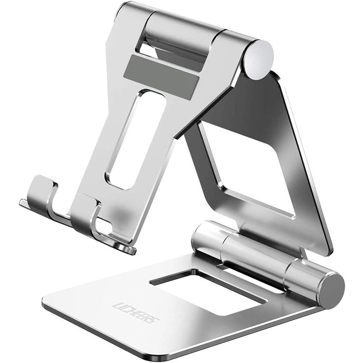 Suport reglabil tablete HERUSI aluminiu argintiu 4-13 inch compact