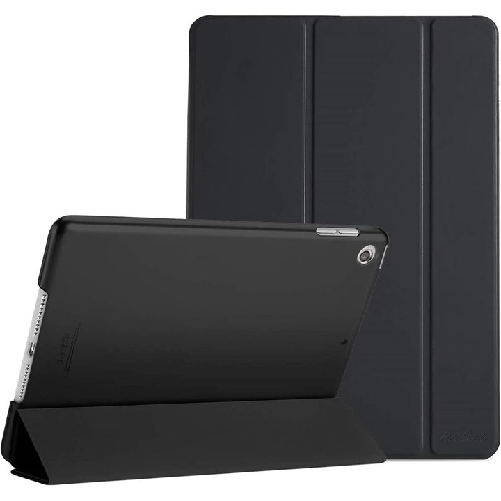Husa tableta pentru iPad 10.2 inch, slim, spate rigid, protectie impotriva amprentelor, set