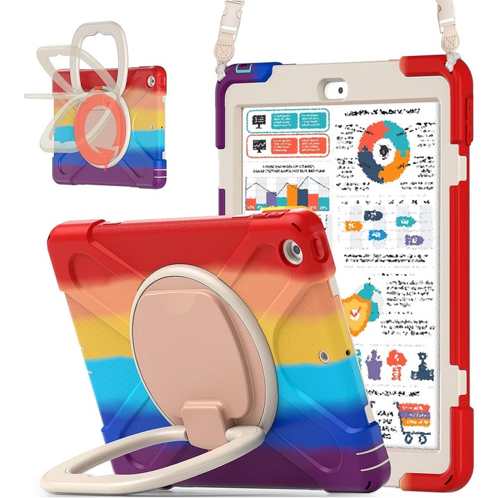 iPad 9/8/7 tok iPad 10.2 2021/2020/2019-hez, többszínű