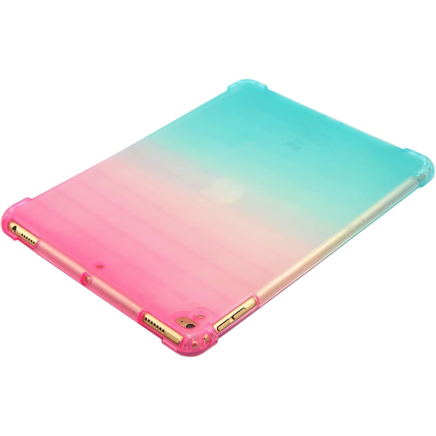 Husa tableta HERUSI pentru iPad 9.7 5th 6th Gen TPU gradient roz-verde slim 9.7inch