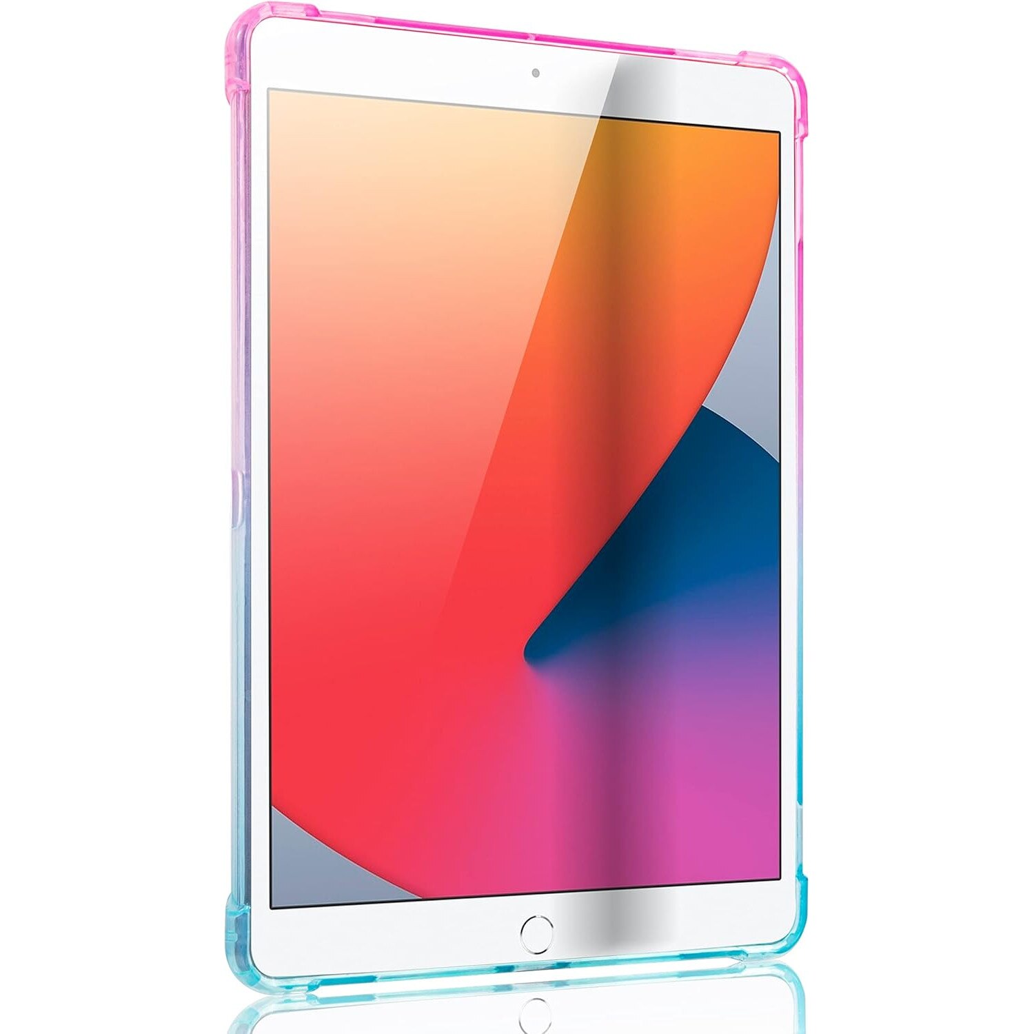 Husa tableta HERUSI pentru iPad 9.7 5th 6th Gen TPU gradient roz-verde slim 9.7inch