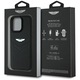 Carcasa Aston Martin HC Leather Victory Design compatibila cu iPhone 16 Pro Max, Negru