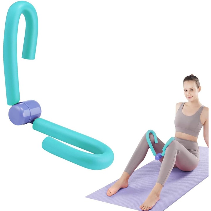 Fitness készülék láb és kar izomerősítéshez, zöld, kompakt
