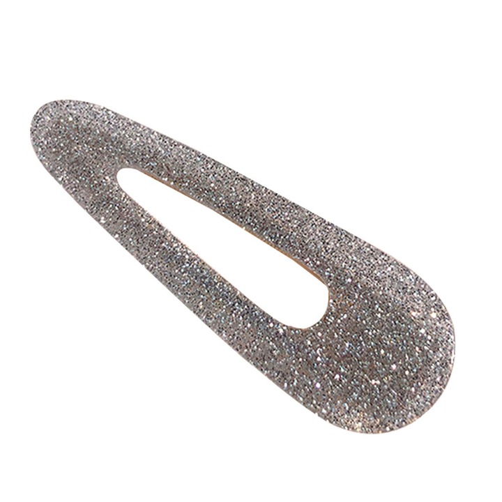 Hajcsat, csillámporos, szürke