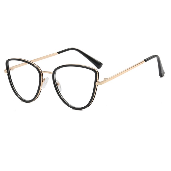 Ochelari de vedere HERUSI cat's eye anti-lumina albastra negru 14.4x5x14.9cm
