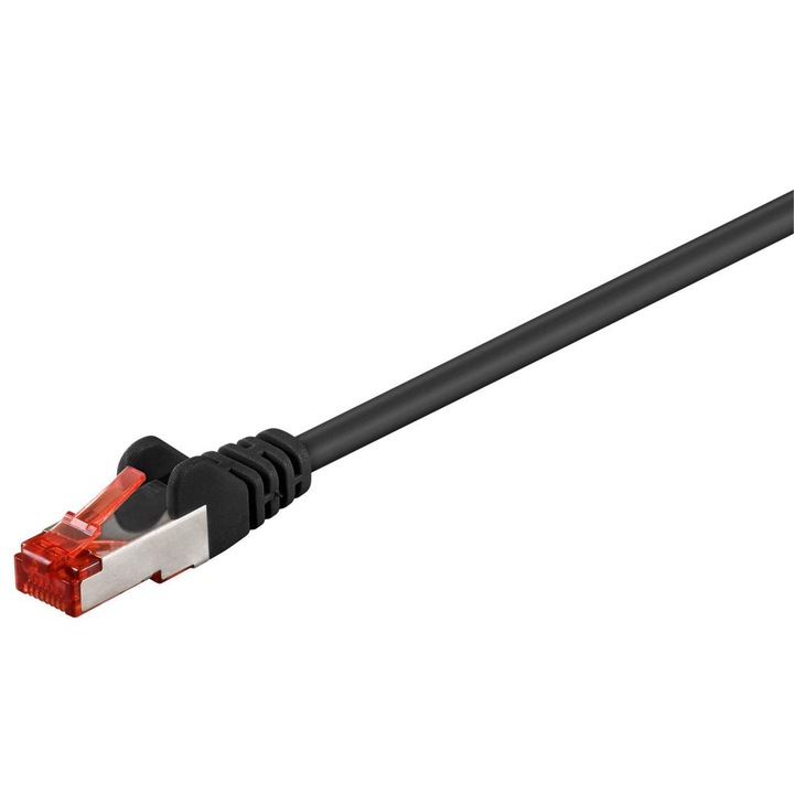 Кабел MicroConnect F/UTP CAT6 25м, RJ-45, черен, AWG26