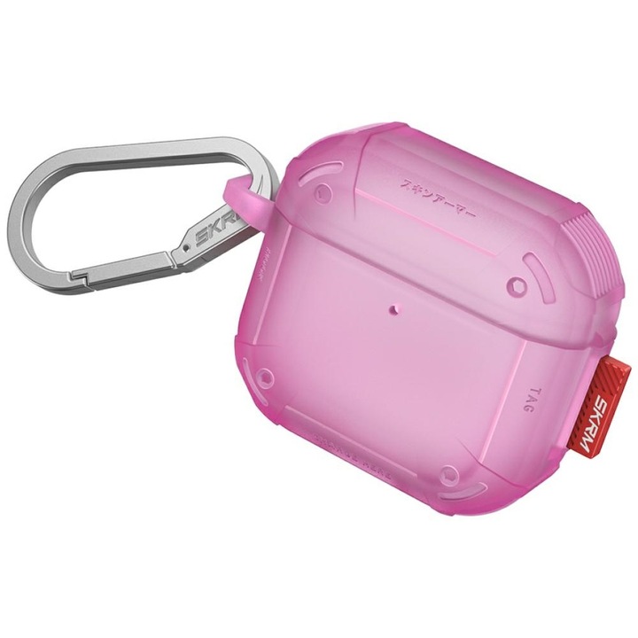 Skinarma AirPods 4 tok, TPU, fukszia