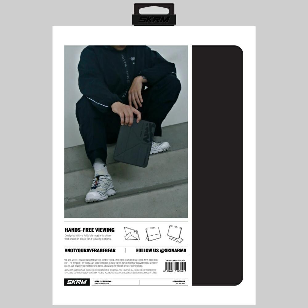 Etui pentru iPad mini 7 gen. (A17 Pro) set Spunk Pewter, verde, 10 inch