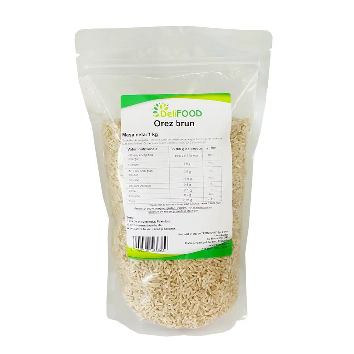Orez brun 1 kg DeliFOOD