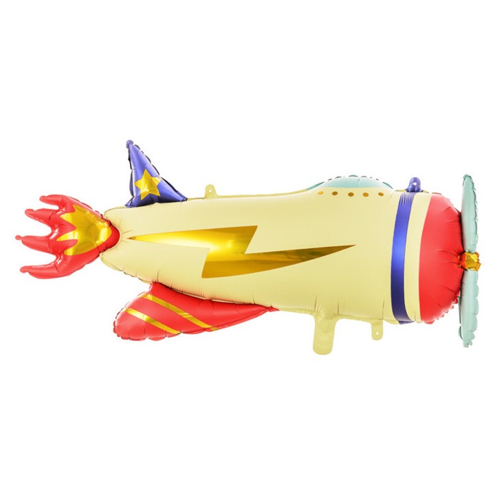 Foliowy балон Samolot, PartyDeco, 91x39cm, многоцветен