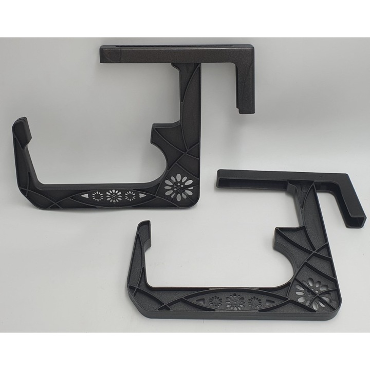 Suport ghiveci balcon, MTM, set 2 bucati, grafit