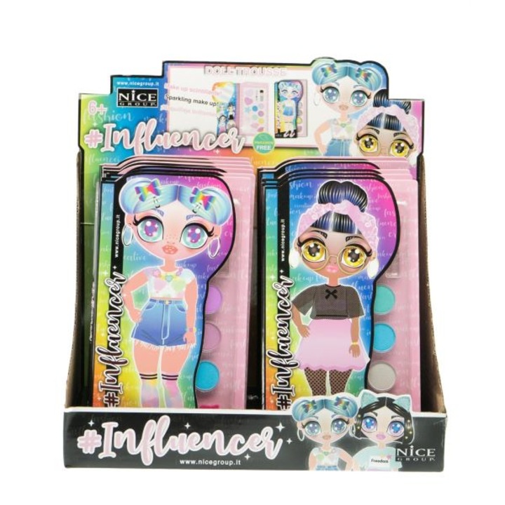 Set trusa de machiaj, 4 nuante, cu oglinda, 12x21cm