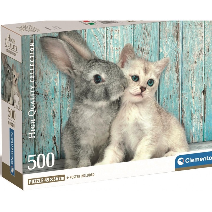 Clementoni 500 db-os puzzle - High Quality Collection - Cica és nyuszi (35539)