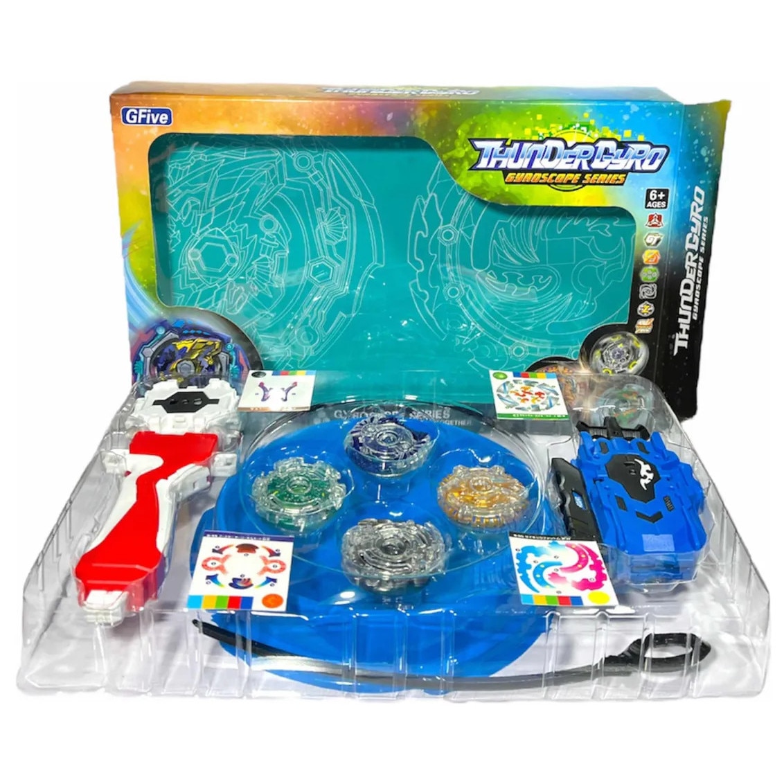 Set titirez, Beyblade, cu lansator, 4 piese - eMAG.ro