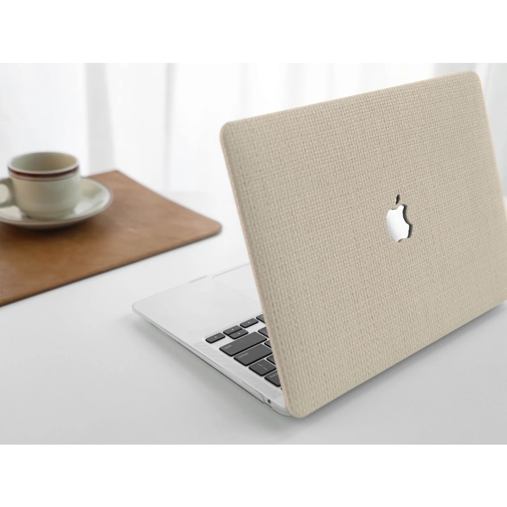 Carcasa Hard Shell cu textura de tesatura pentru MacBook Pro 14 (2021/2022/2023/2024/2025) (M5/M4/M3/M2/M1 Pro Max) (A3434/A3112/A3185/A3401/A2918/A2992/A2779/A2442), Husa & Protectie MacBook,, Bej