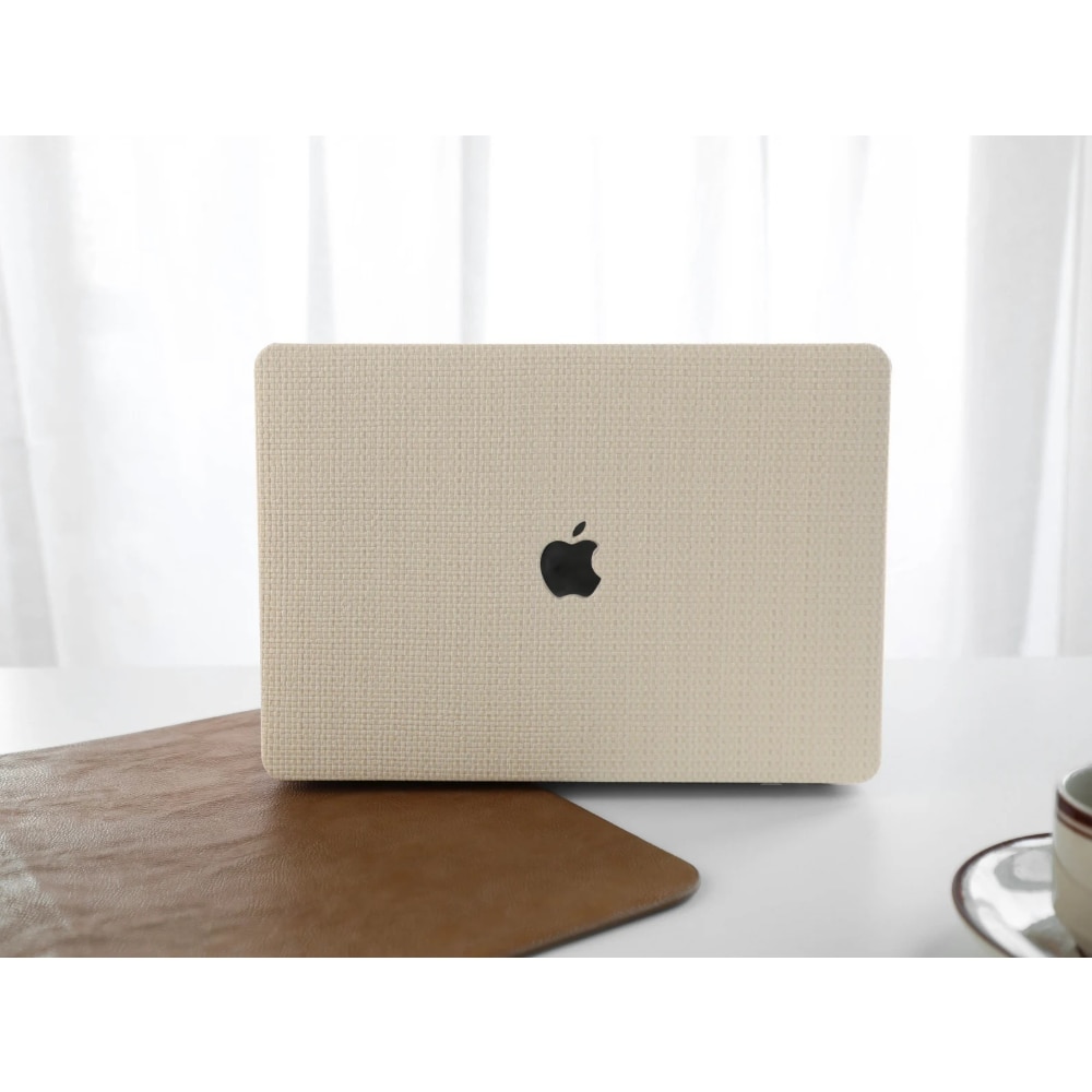Carcasa Hard Shell cu textura de tesatura pentru MacBook Pro 14 (2021/2022/2023/2024/2025) (M5/M4/M3/M2/M1 Pro Max) (A3434/A3112/A3185/A3401/A2918/A2992/A2779/A2442), Husa & Protectie MacBook,, Bej
