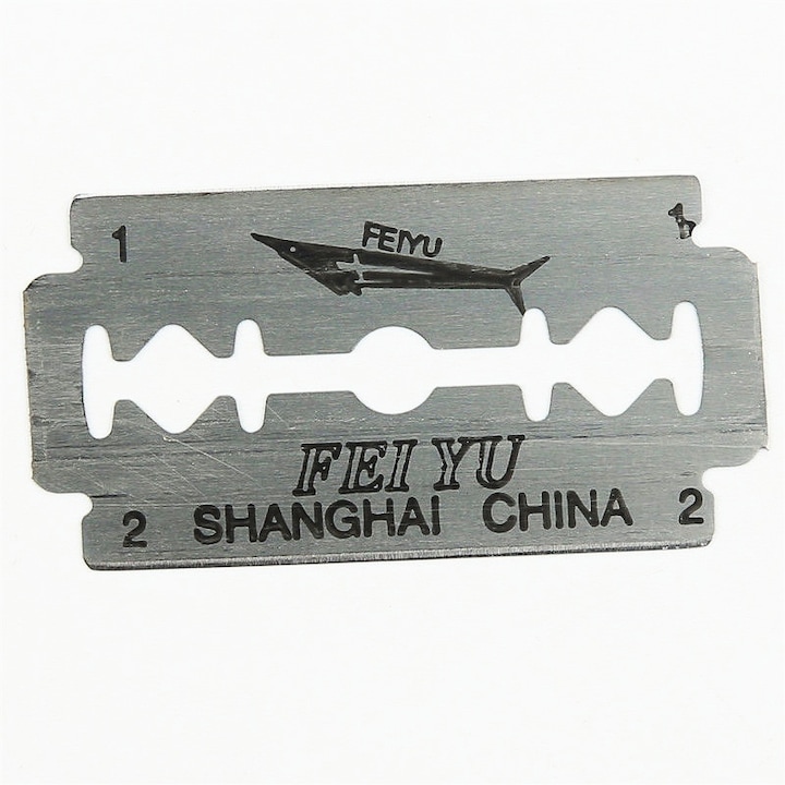 Set de 10 Lame de Ras Clasice, pentru Brici sau Aparat de Ras Manual, 43*22 mm, Argint