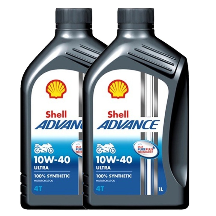 Pachet 2 litri Ulei Shell Moto Advance Ultra 4T 10W40