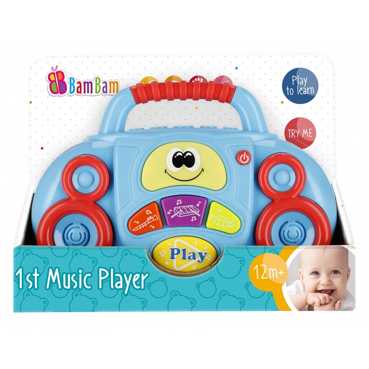 Jucarie muzicala radio interactiv pentru copii multicolor 12 luni