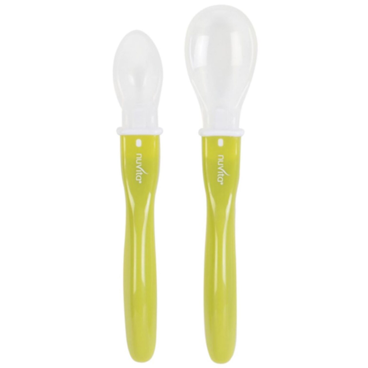Set 2 lingurite din silicon Nuvita, Verde