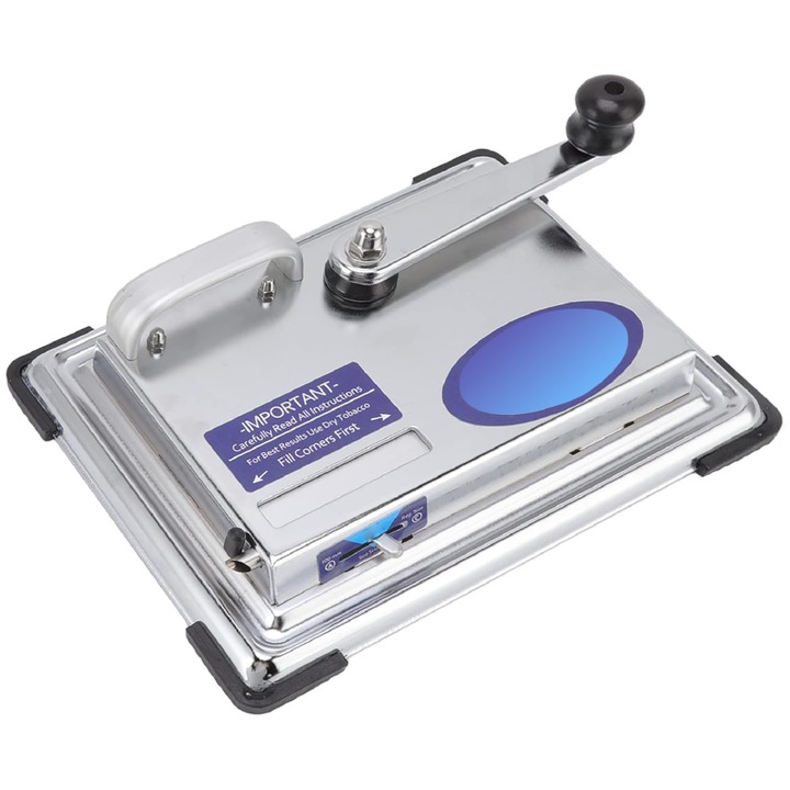 Masina Mecanica Pentru Umplerea Tigaretelor Premium SUPER TRENDS®, Model 8 mm, Simplu de Utilizat, Umplere Uniforma, Rapiditate, Precizie, Otel Inoxidabil, Sistem Manual Durabil, Cromata, Pentru Tutun Fin si Grosier, Culoare Silver