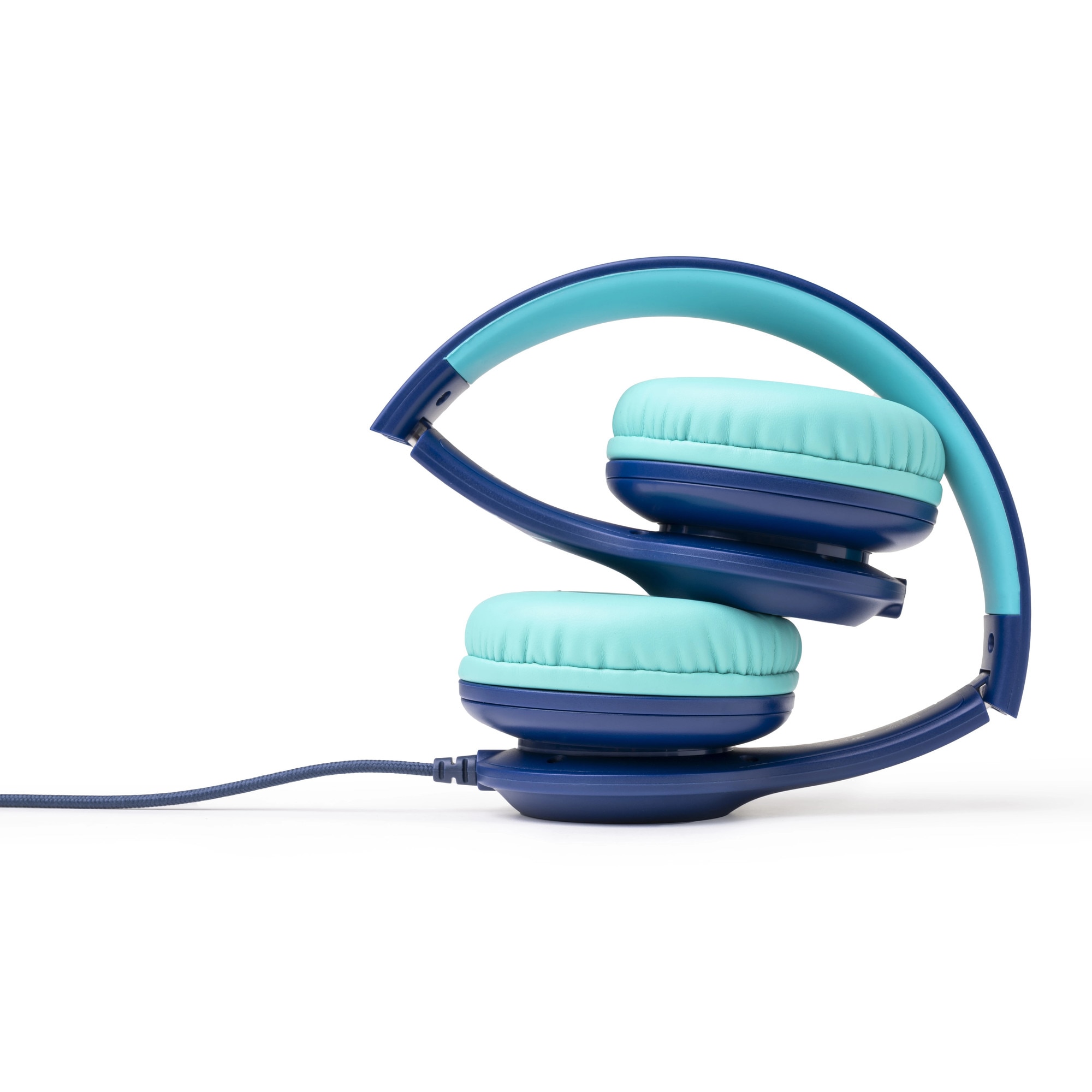 Casti Audio pentru Copii, PowerLocus PLED Wired, Cu Volum Limitat, Albastru