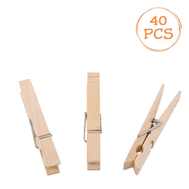 Fa ruhaakasztók 8,5 cm - 40 db